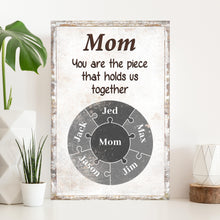 Load image into Gallery viewer, Mom Personalized Puzzle Sign