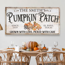 Load image into Gallery viewer, Personalized Pumpkin Patch Sign VII