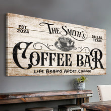 Load image into Gallery viewer, Personalized Coffee Bar Sign IV