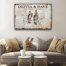 Load image into Gallery viewer, Cowboy Couple Sign