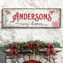 Load image into Gallery viewer, Christmas Family Name Sign V