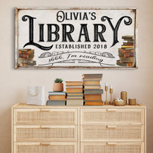 Load image into Gallery viewer, Shhh I'm Reading Library Sign