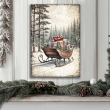 Load image into Gallery viewer, Vintage Christmas Sleigh Sled Wall Art III