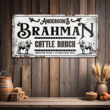 Load image into Gallery viewer, Personalized Brahman Cattle Sign