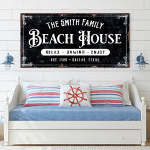 Load image into Gallery viewer, Beach House Personalized Sign III