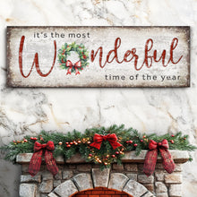 Load image into Gallery viewer, It's the most Wonderful Time of the Year Christmas Sign IV