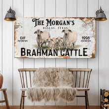 Load image into Gallery viewer, Personalized Brahman Cattle Sign II