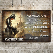 Load image into Gallery viewer, No Weapon That Is Formed Against You Will Prosper Isaiah 54:17 Faith Sign III