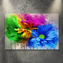 Load image into Gallery viewer, Watercolor Daisies Canvas Wall Art