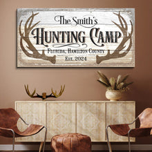 Load image into Gallery viewer, Hunting Camp Family Sign