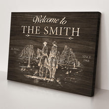 Load image into Gallery viewer, Cowboy Welcome Sign