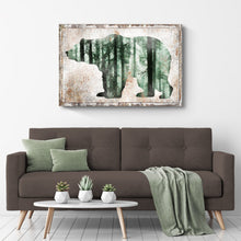 Load image into Gallery viewer, Animals Forest Bear Birch Canvas Wall Art