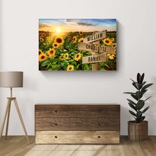 Load image into Gallery viewer, Sunflower Field Family Names Sign