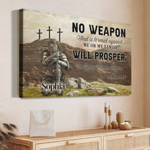 Load image into Gallery viewer, No Weapon That Is Formed Against You Will Prosper Isaiah 54:17 Faith Sign II