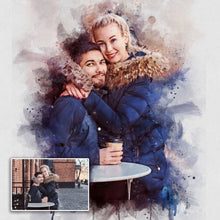 Load image into Gallery viewer, Gift For Spouse Watercolor Portrait Custom Wall Art