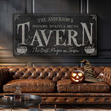 Load image into Gallery viewer, Potions, Spirits &amp; Brews Tavern Halloween Sign