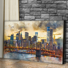 Load image into Gallery viewer, New York City Night View Canvas Wall Art