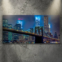 Load image into Gallery viewer, Brooklyn Bridge Night View Canvas Wall Art