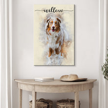 Load image into Gallery viewer, Pet Memorial Watercolor Portrait Sign II