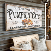 Load image into Gallery viewer, Personalized Pumpkin Patch Sign VII
