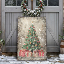 Load image into Gallery viewer, Vintage Christmas Tree With Gifts Wall Art III