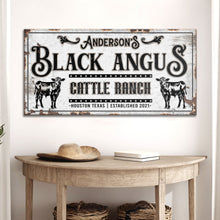 Load image into Gallery viewer, Personalized Black Angus Cattle Sign