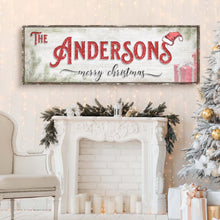 Load image into Gallery viewer, Christmas Family Name Sign V