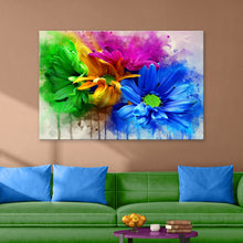 Load image into Gallery viewer, Watercolor Daisies Canvas Wall Art