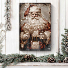 Load image into Gallery viewer, Vintage Christmas Santa Claus Wall Art IV