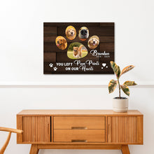 Load image into Gallery viewer, Pet Memorial Sign You Left Paw Prints On Our Hearts