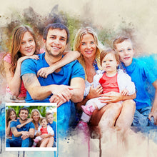 Load image into Gallery viewer, Family Watercolor Portrait Custom Wall Art