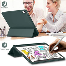 Load image into Gallery viewer, LEATHER FRESH SUMMER THEME PATTERN APPLE IPAD CASE WITH PENCIL HOLDER