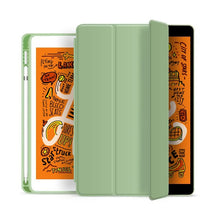Load image into Gallery viewer, LEATHER FRESH SUMMER THEME PATTERN APPLE IPAD CASE WITH PENCIL HOLDER