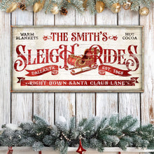 Load image into Gallery viewer, Sleigh Rides Christmas Sign III