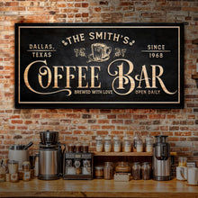 Load image into Gallery viewer, Personalized Coffee Bar Sign II
