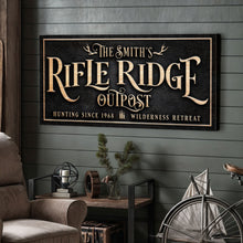 Load image into Gallery viewer, Personalized Rifle Ridge Outpost Family Sign