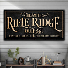 Load image into Gallery viewer, Personalized Rifle Ridge Outpost Family Sign