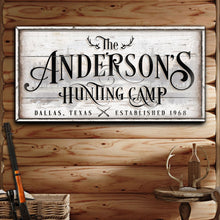 Load image into Gallery viewer, Family Hunting Camp Sign II