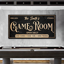 Load image into Gallery viewer, Personalized Game Room Sign