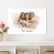 Load image into Gallery viewer, Mother's Day Watercolor Family Portrait Sign