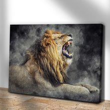 Load image into Gallery viewer, Lion Yawn Painting Canvas Wall Art
