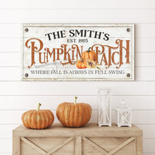 Load image into Gallery viewer, Where Fall Is Always In Full Swing Pumpkin Patch Sign