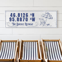 Load image into Gallery viewer, House Retreat Coordinates Sign