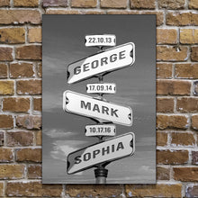 Load image into Gallery viewer, Family Names Road Sign