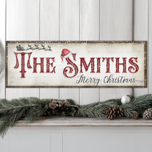 Load image into Gallery viewer, Christmas Family Name Sign IV