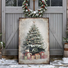 Load image into Gallery viewer, Vintage Christmas Tree With Gifts Wall Art II