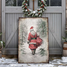 Load image into Gallery viewer, Vintage Christmas Santa Claus Wall Art V