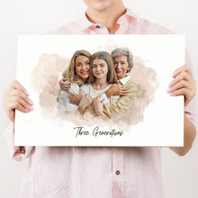 Load image into Gallery viewer, Mother's Day Watercolor Family Portrait Sign