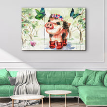 Load image into Gallery viewer, Cute Little Pig Canvas Wall Art