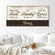 Load image into Gallery viewer, Bless The Food Before Us And The Love Between Us Sign V